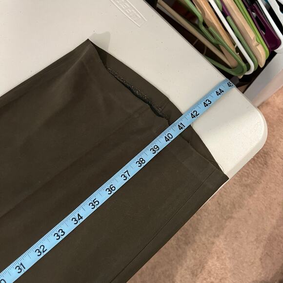 Coldwater Creek Olive Green High Rise Relaxed Wide Leg Trouser Pants Size 12 - Picture 9 of 13